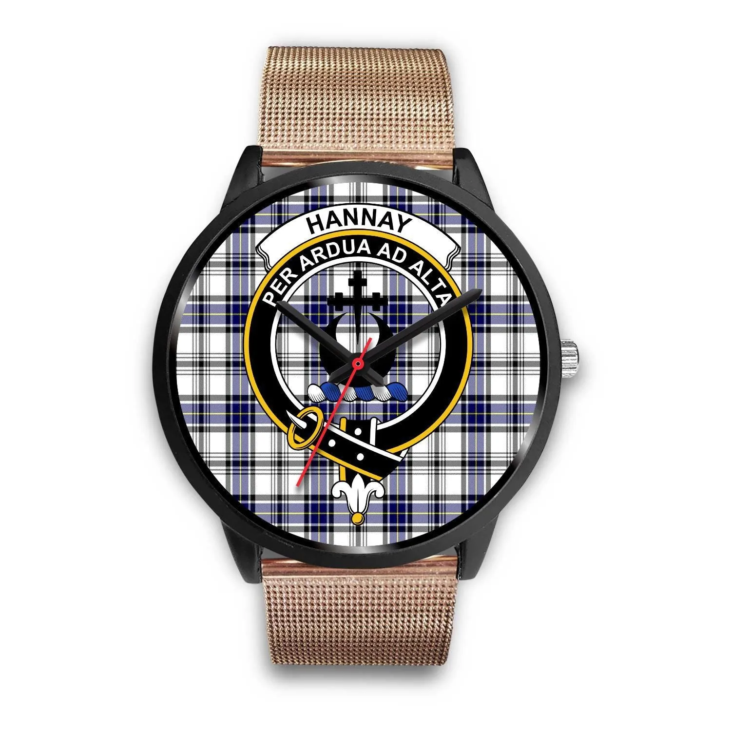 Hannay Clan Badge Tartan Black Watch