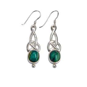 Heathergems Celtic Knot Sterling Silver Drop Earrings