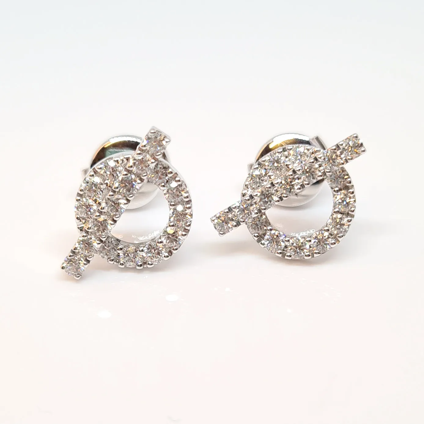 Hermès "Finesse" Diamond Stud Earrings