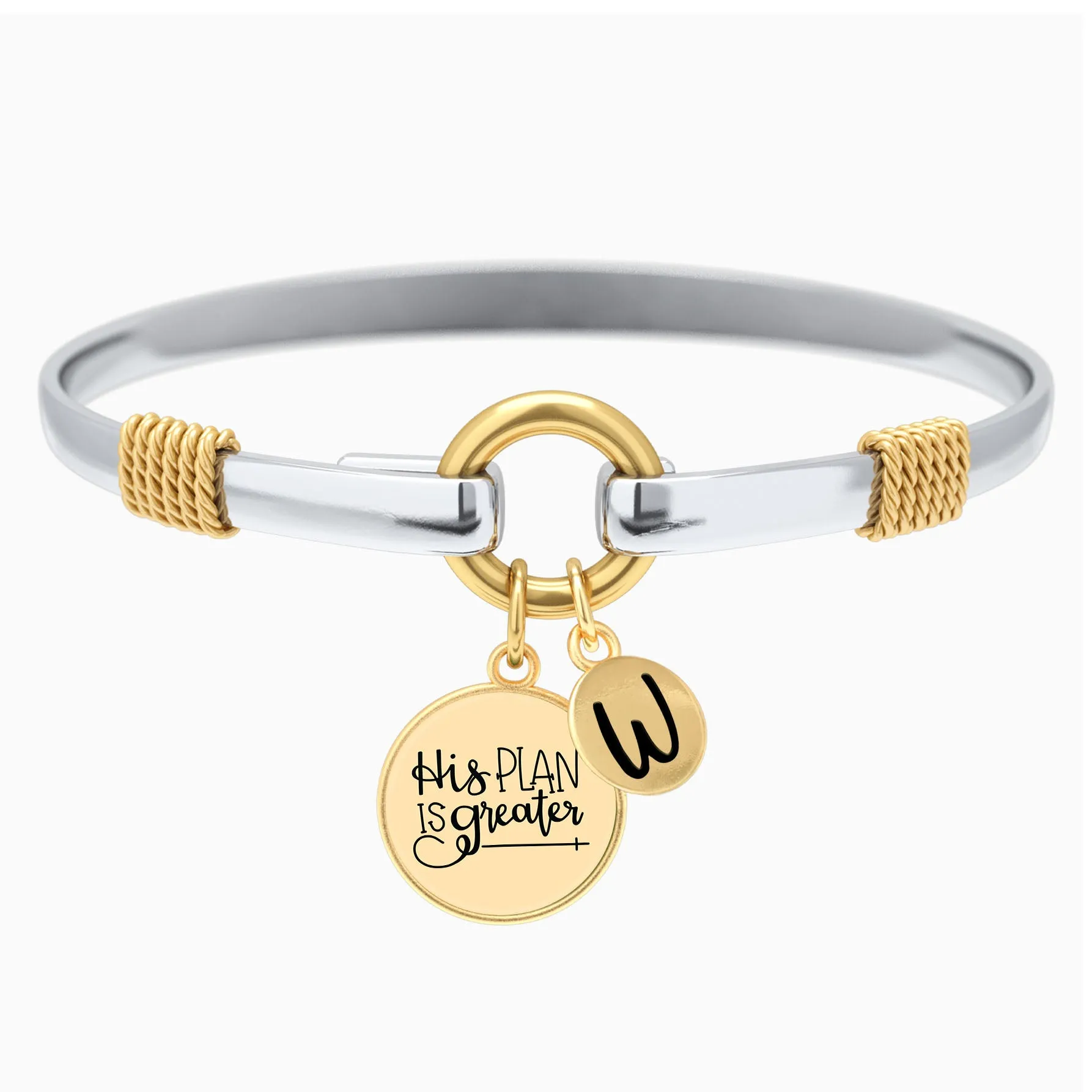 His Plan Is Greater - Two-Tone Bracelet