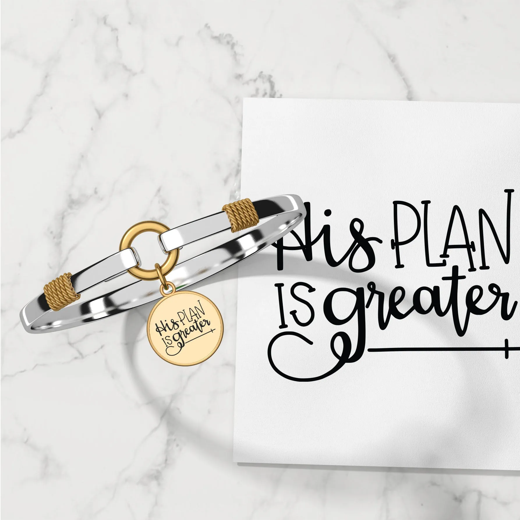 His Plan Is Greater - Two-Tone Bracelet