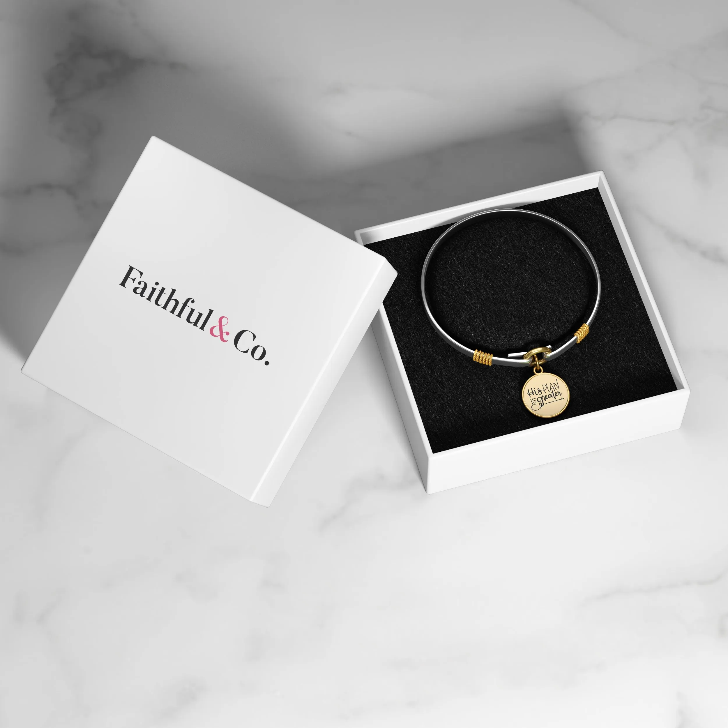 His Plan Is Greater - Two-Tone Bracelet