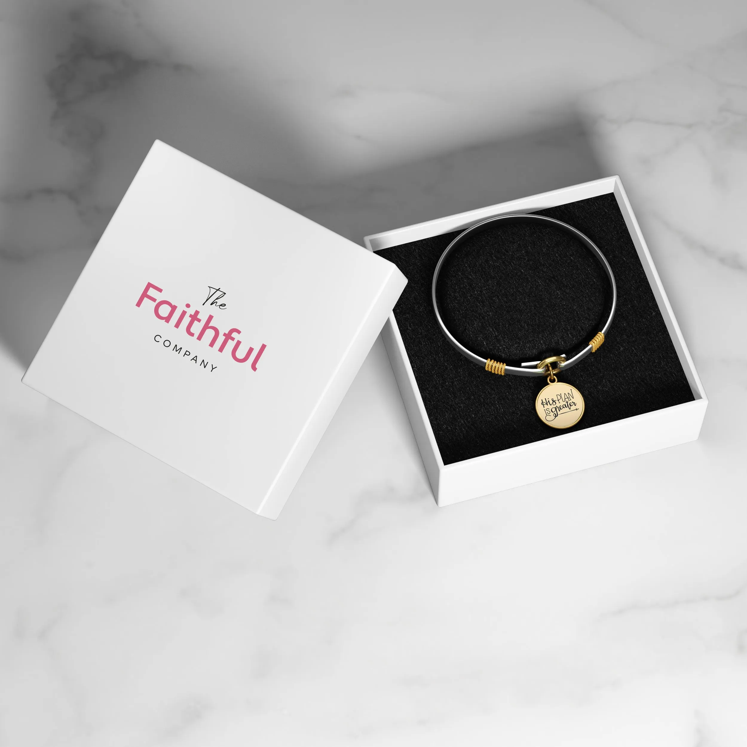 His Plan Is Greater - Two-Tone Bracelet