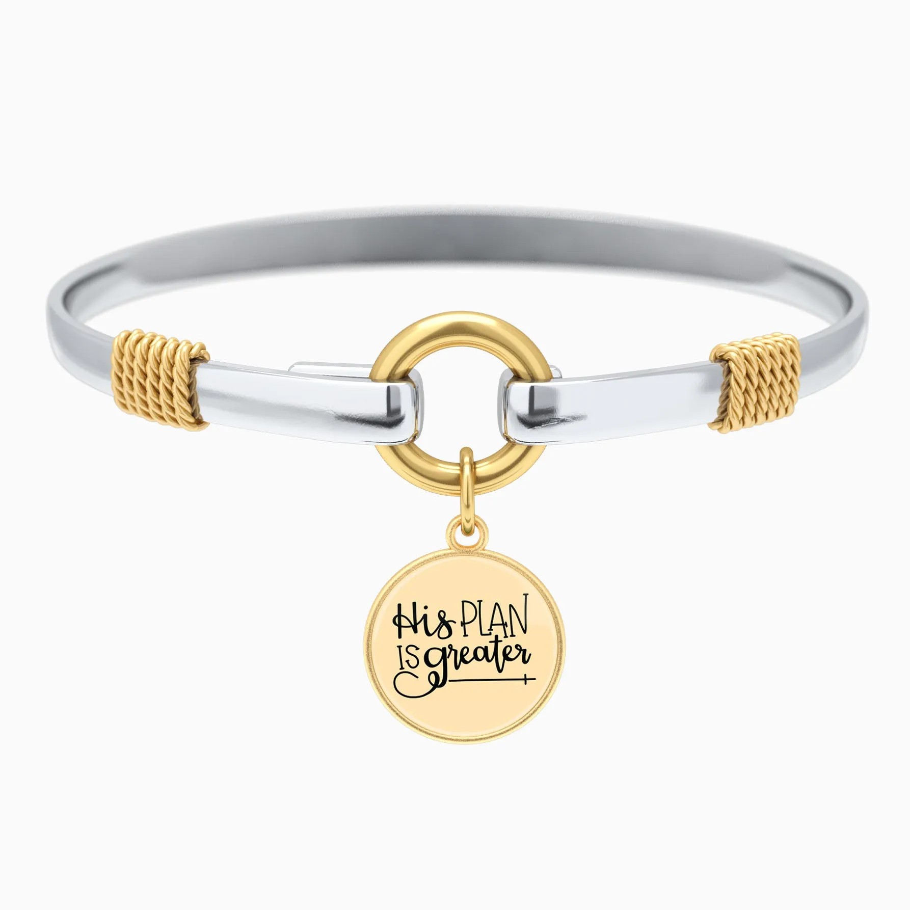 His Plan Is Greater - Two-Tone Bracelet