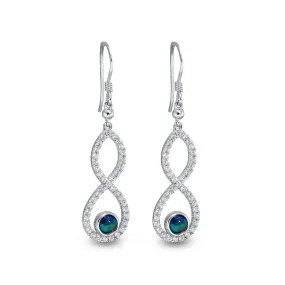 Infinity Triplet Opal Earrings