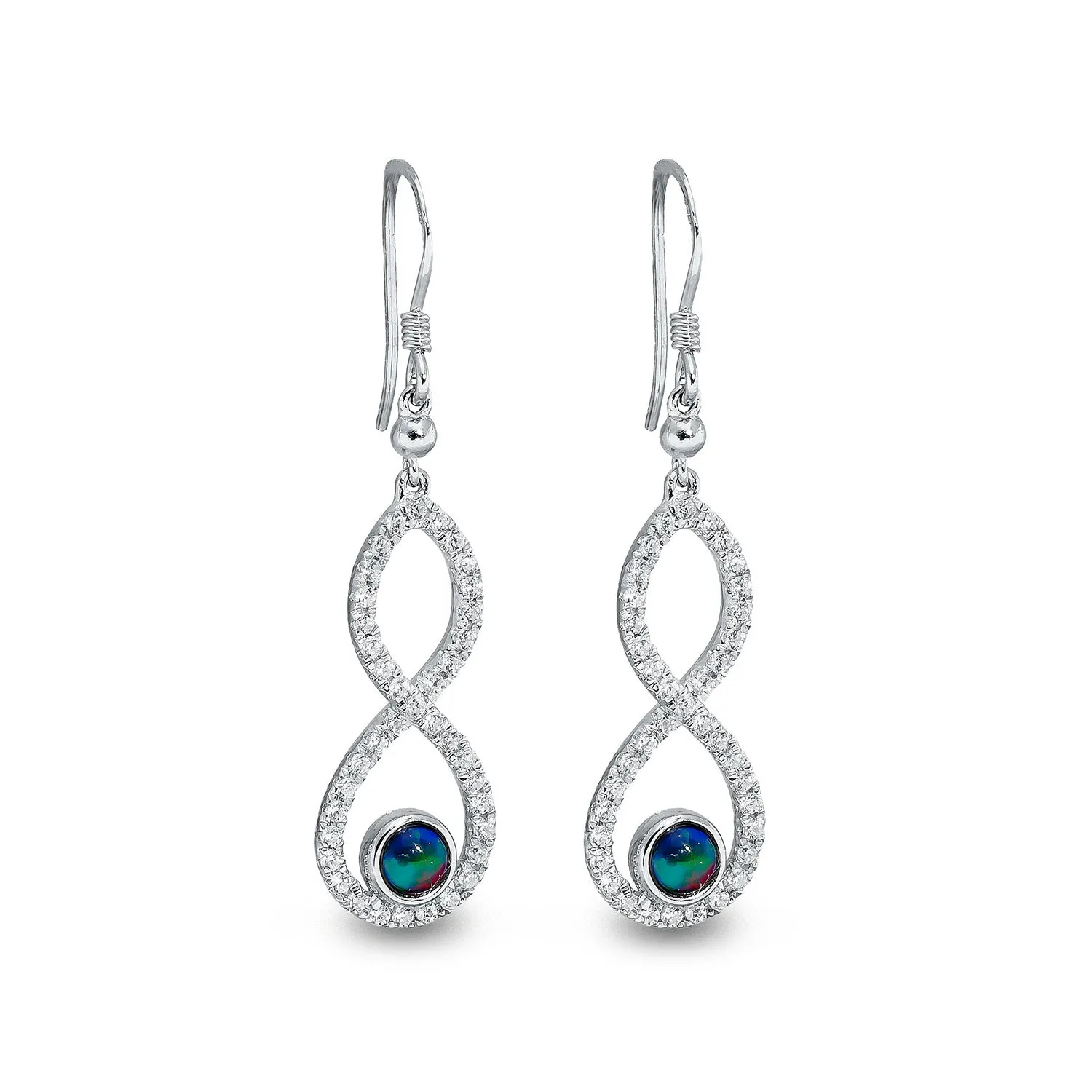 Infinity Triplet Opal Earrings