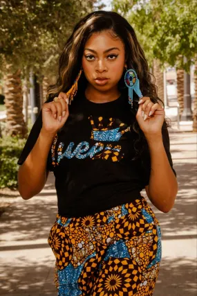 Kenya seed bead oversize tassel earrings