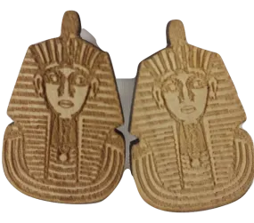 King Tut earrings | Egypt Earrings | Egyptian Earrings | Tutankhamun Jewelry | Wooden king tut