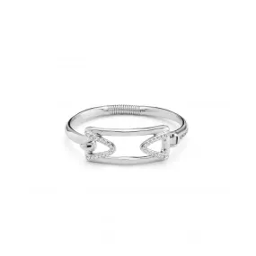 Ladies Brave Silver Medium Stand Out Topaz Bracelet PUL2385BLNMTL0M