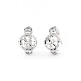 Ladies Perfect Illusion Silver Crystal Earrings UBE03373RH