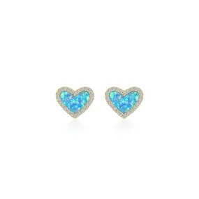 LAFONN Halo Heart Stud Earrings