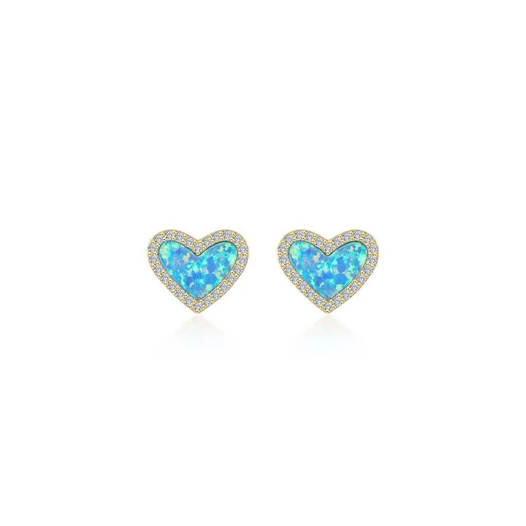 LAFONN Halo Heart Stud Earrings