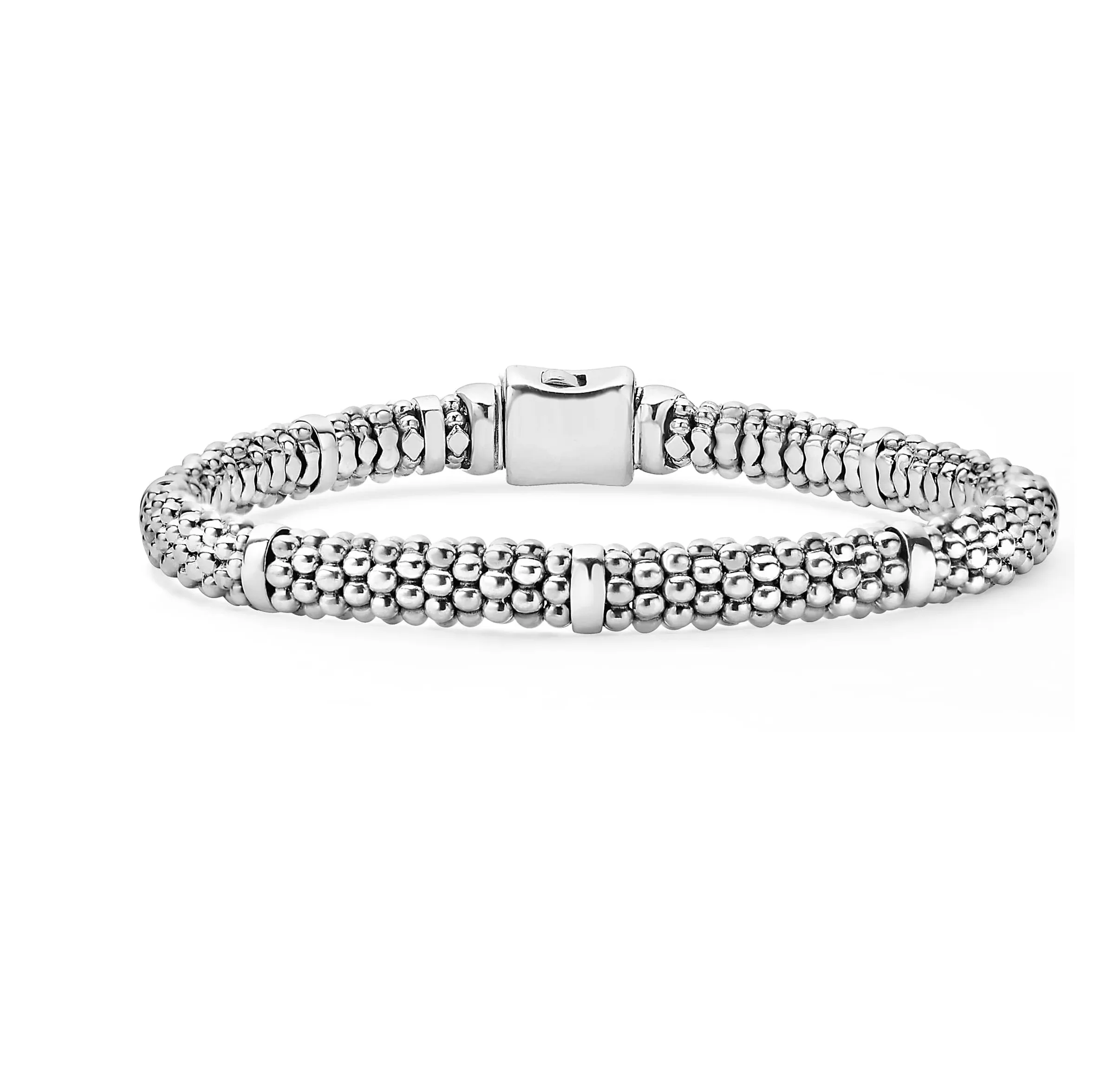 LAGOS Signature Caviar Silver Station 6mm Bracelet