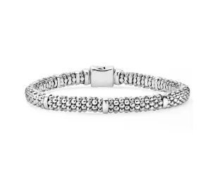 LAGOS Signature Caviar Silver Station 6mm Bracelet