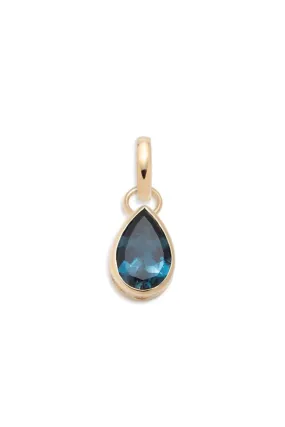 Large Forever And Always A Pair Topaz Pear Pendant - Love