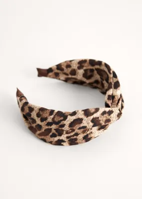 LILLIAN LEOPARD HEADBAND - BROWN