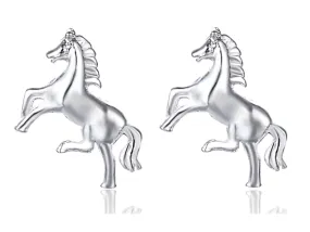 Little Horse Silver Stud Petite Earrings for Woman Gift for The Horse Lover Birthday Holiday