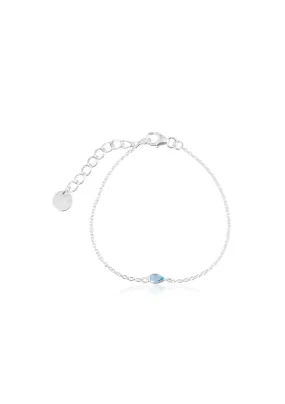 Lola Knight - Blue Topaz Bracelet - Silver