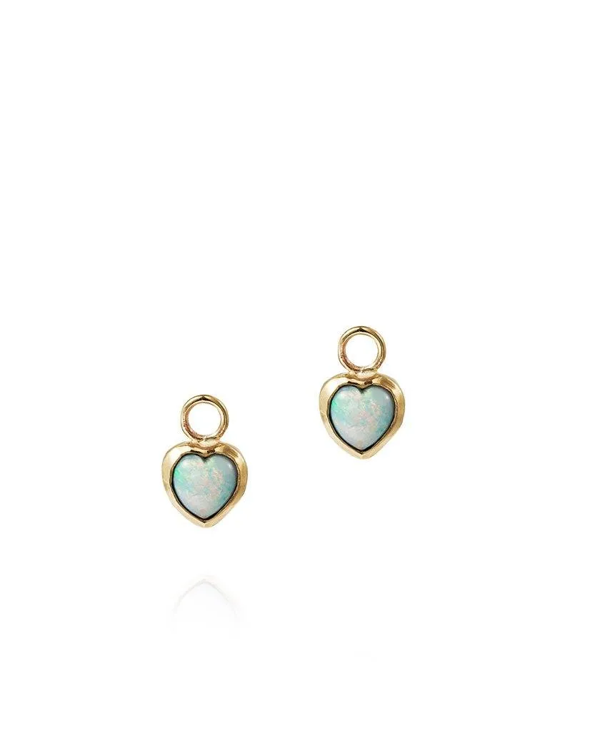 Loveheart Opal Charms