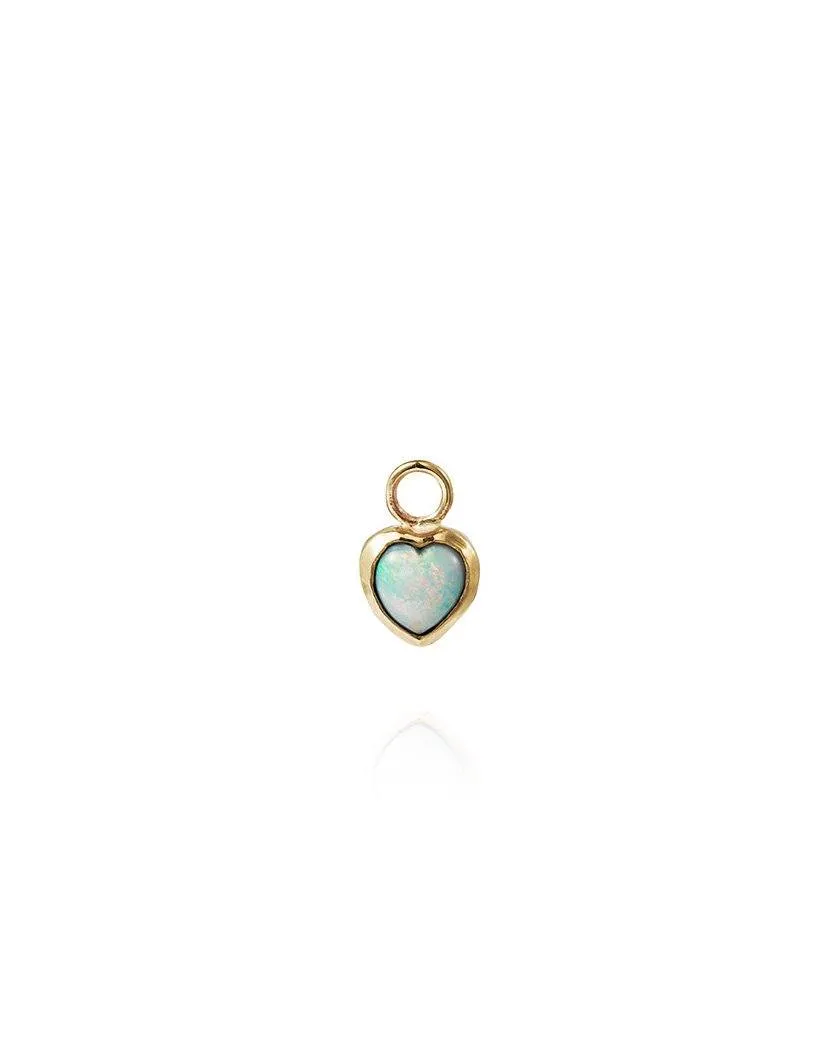 Loveheart Opal Charms