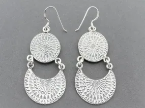 lunar chandelier drop earring - pure silver