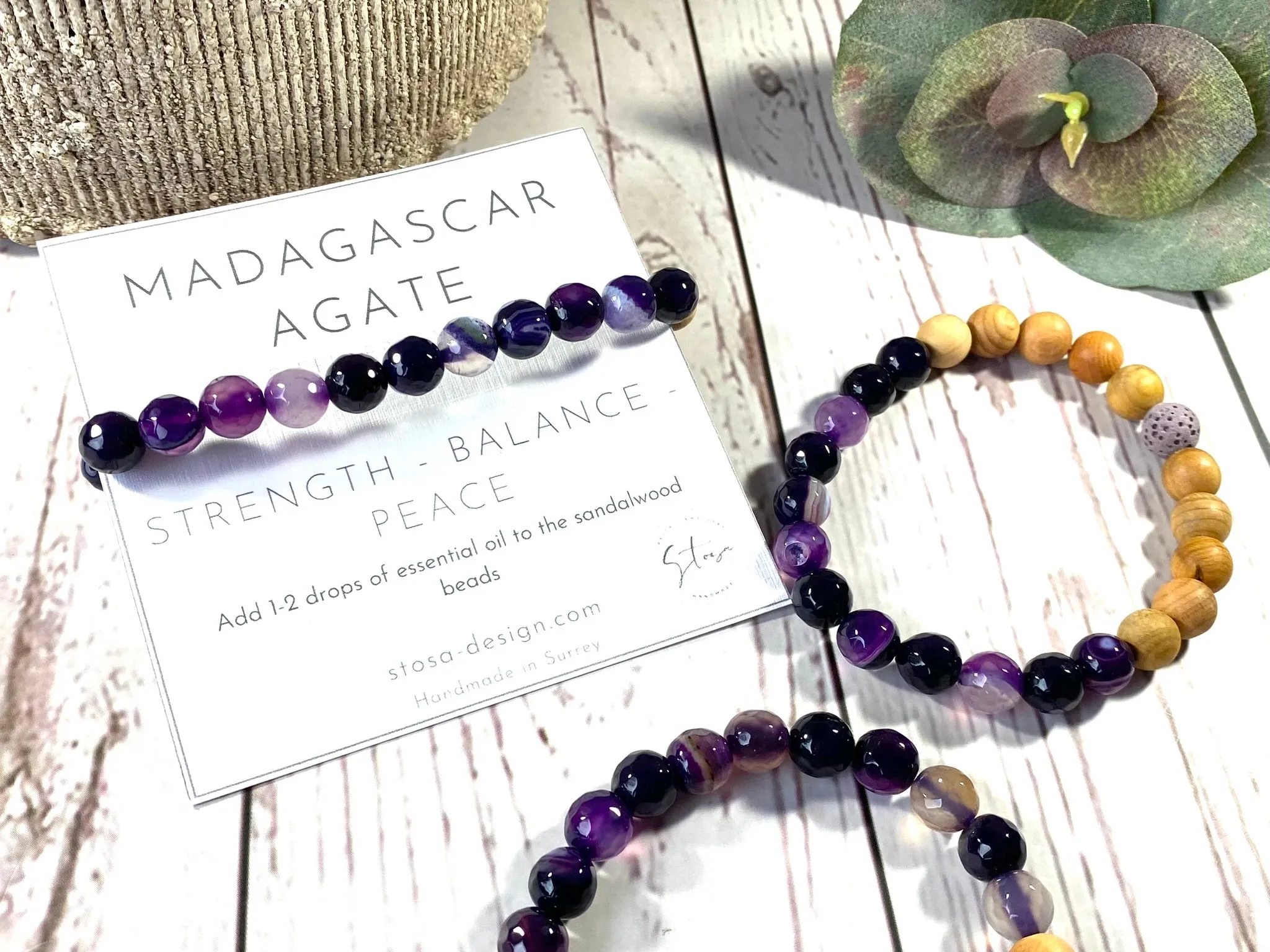 Madagascar Agate Diffuser Bracelet