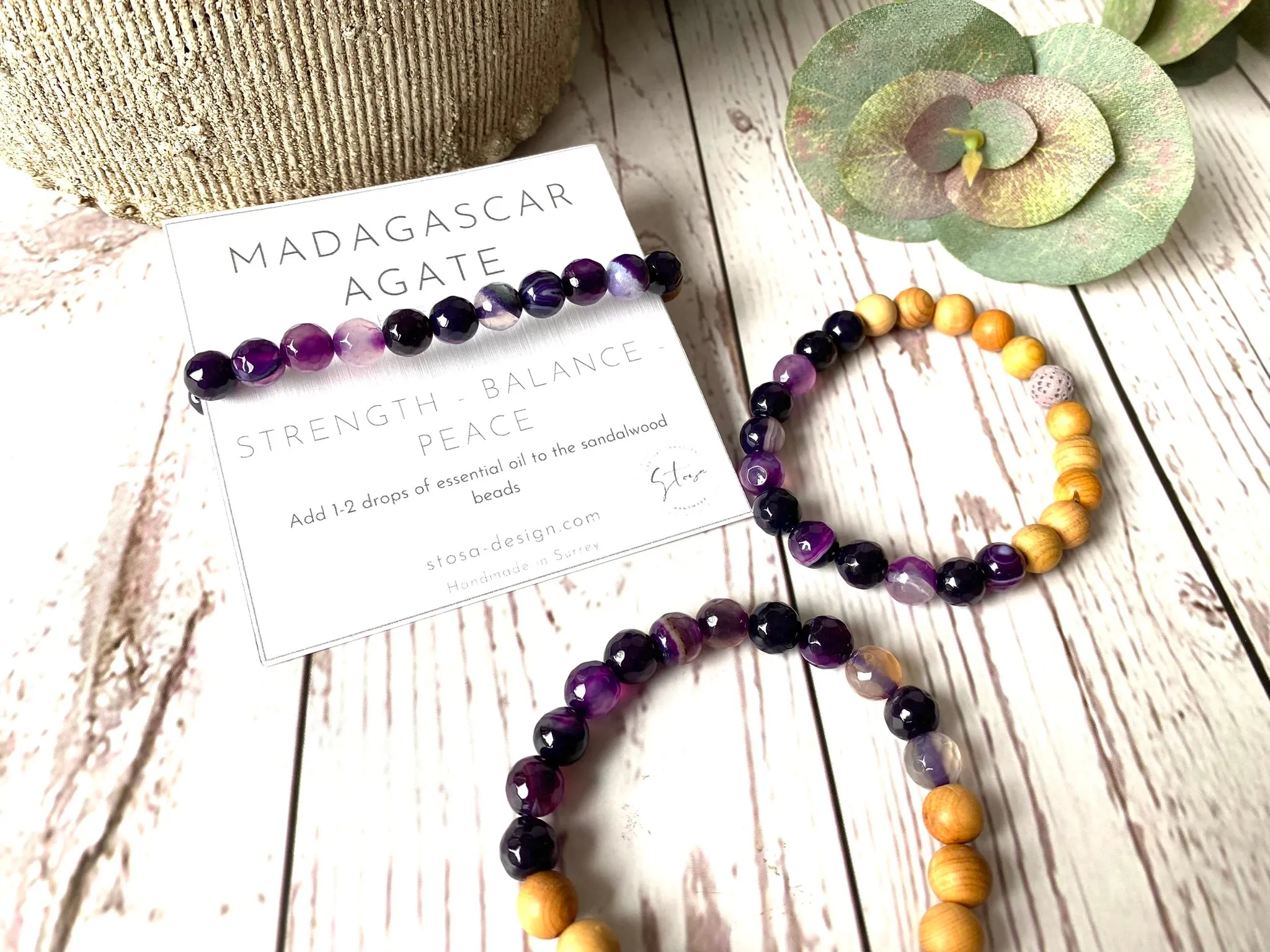 Madagascar Agate Diffuser Bracelet