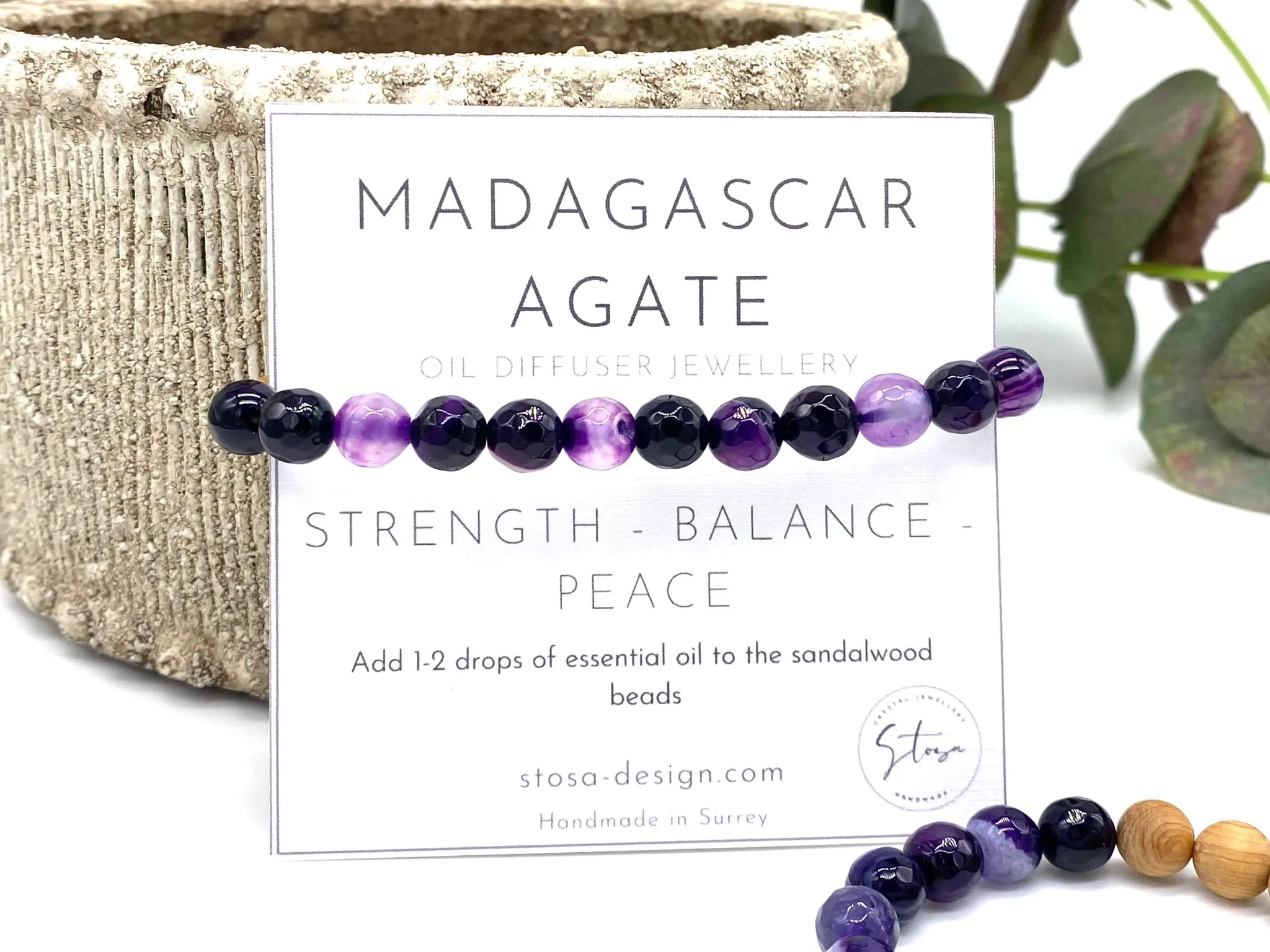 Madagascar Agate Diffuser Bracelet