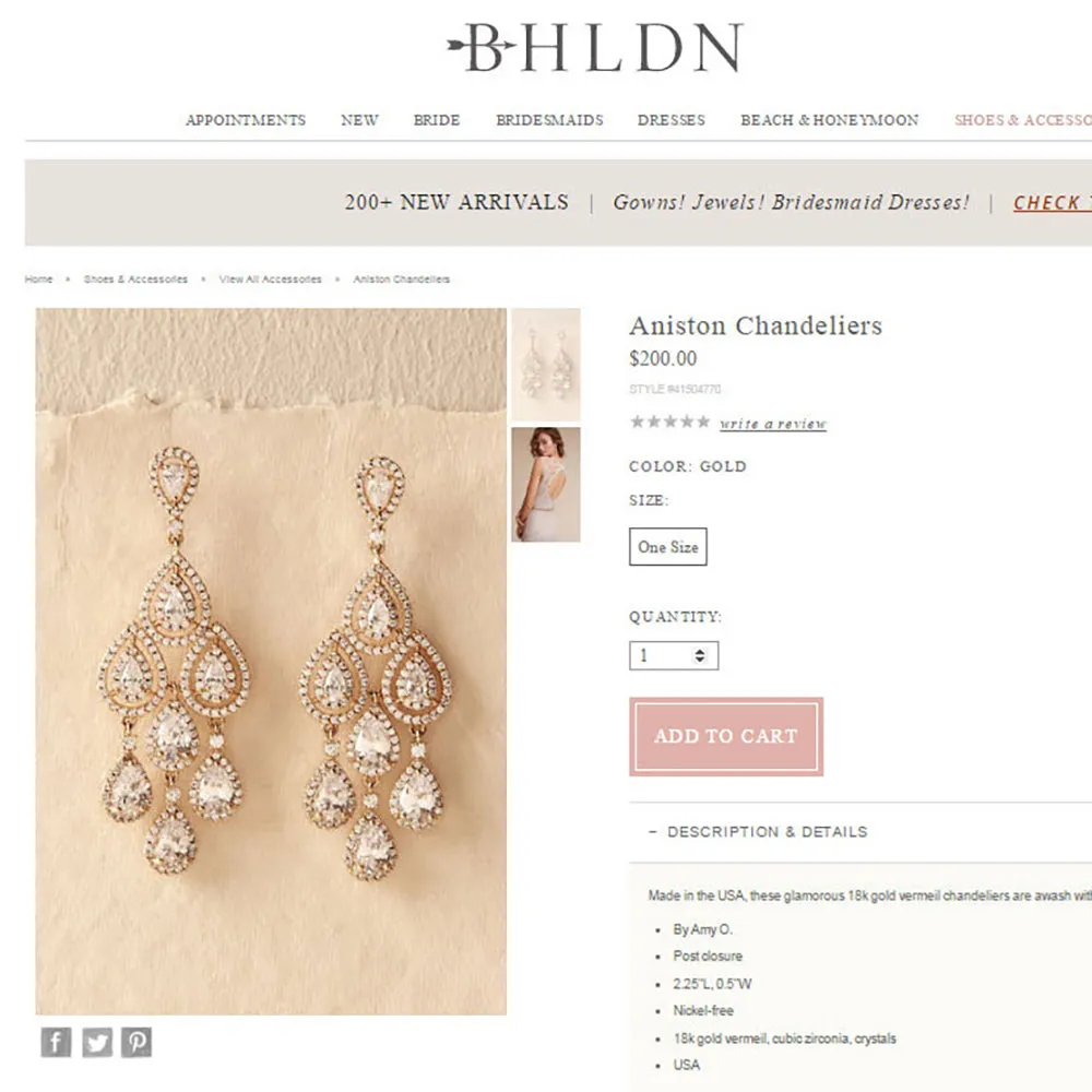 Margaux Teardrop Chandelier Earrings