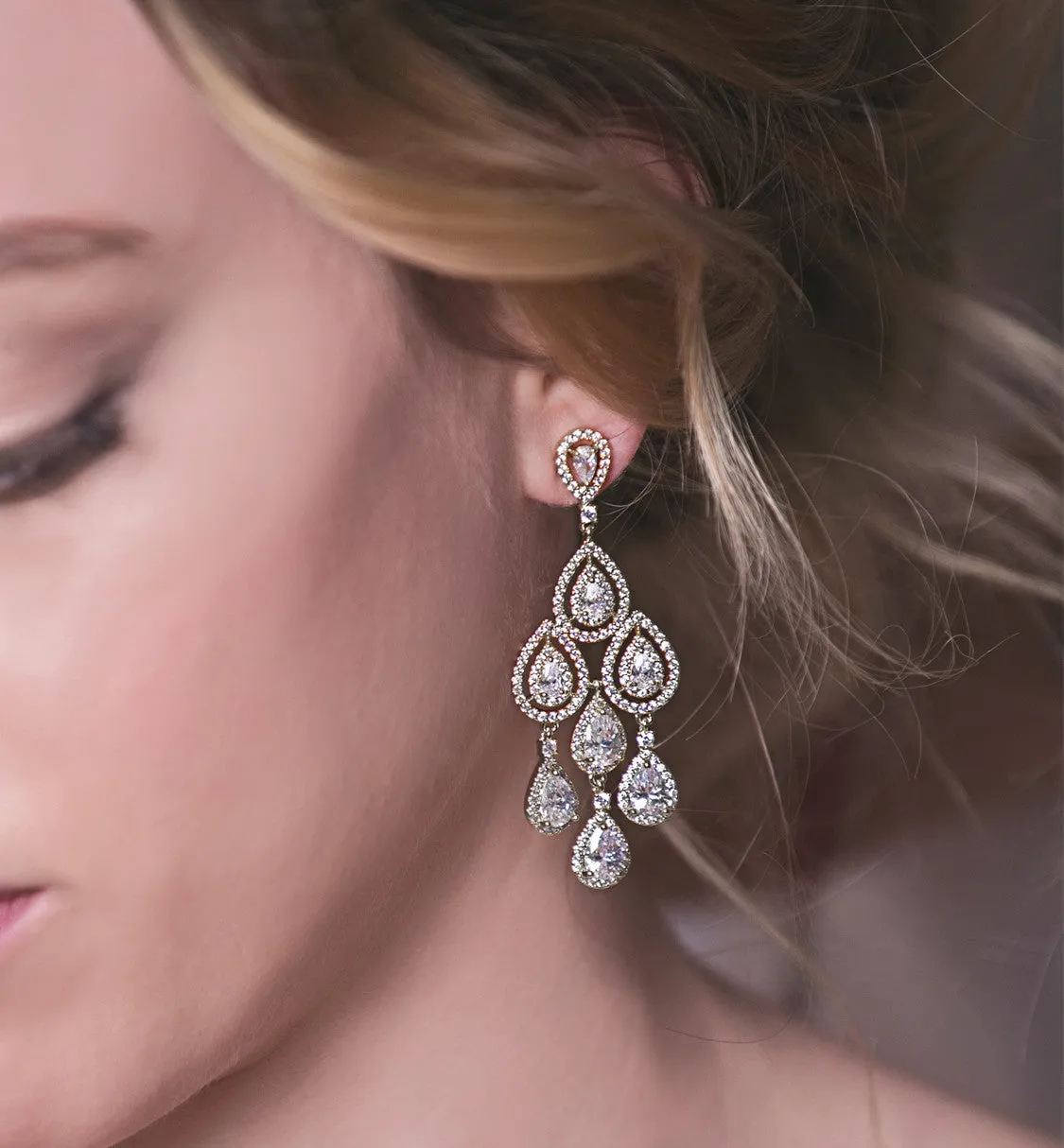 Margaux Teardrop Chandelier Earrings