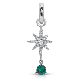 May Emerald Birthstone Charm - Star
