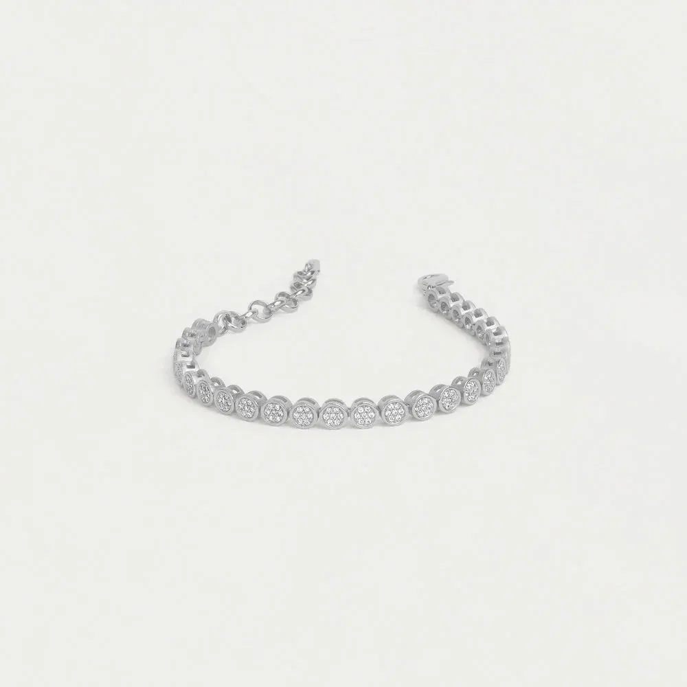 Mirabeau Pave Bracelet - White Topaz/Silver