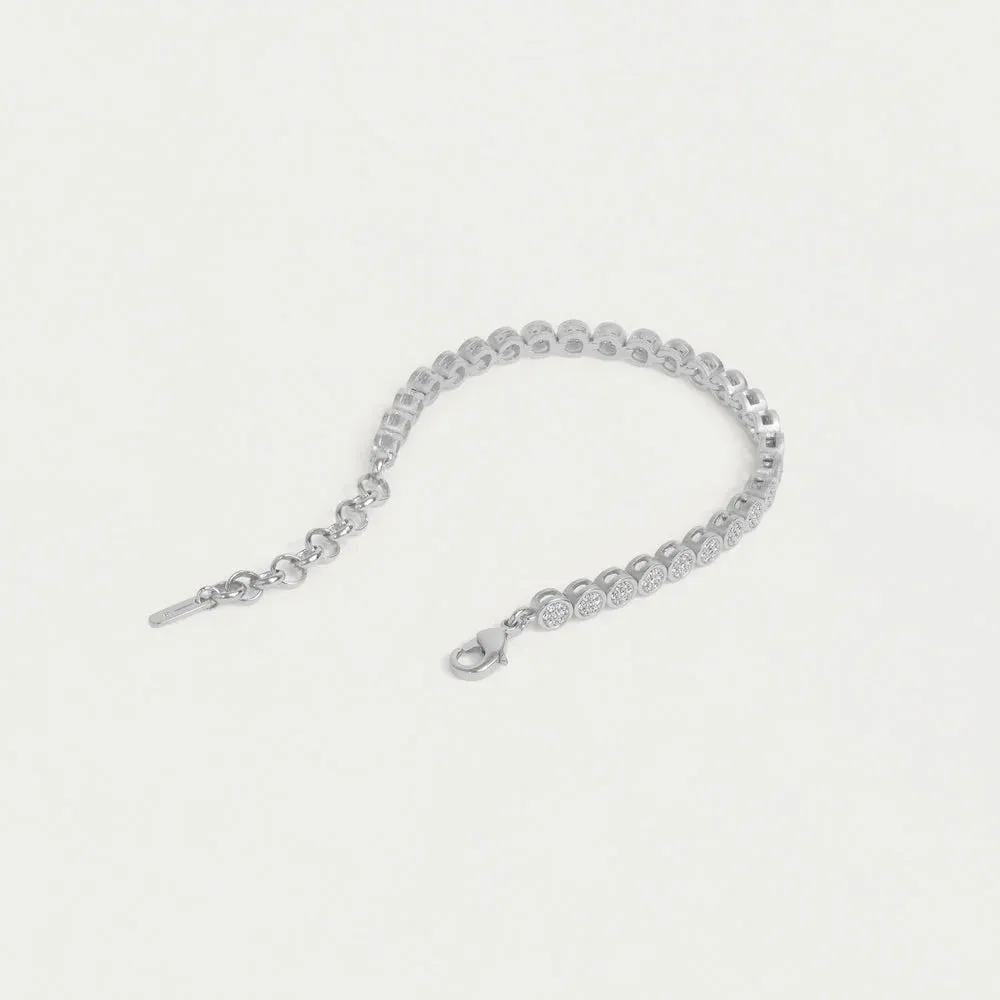 Mirabeau Pave Bracelet - White Topaz/Silver