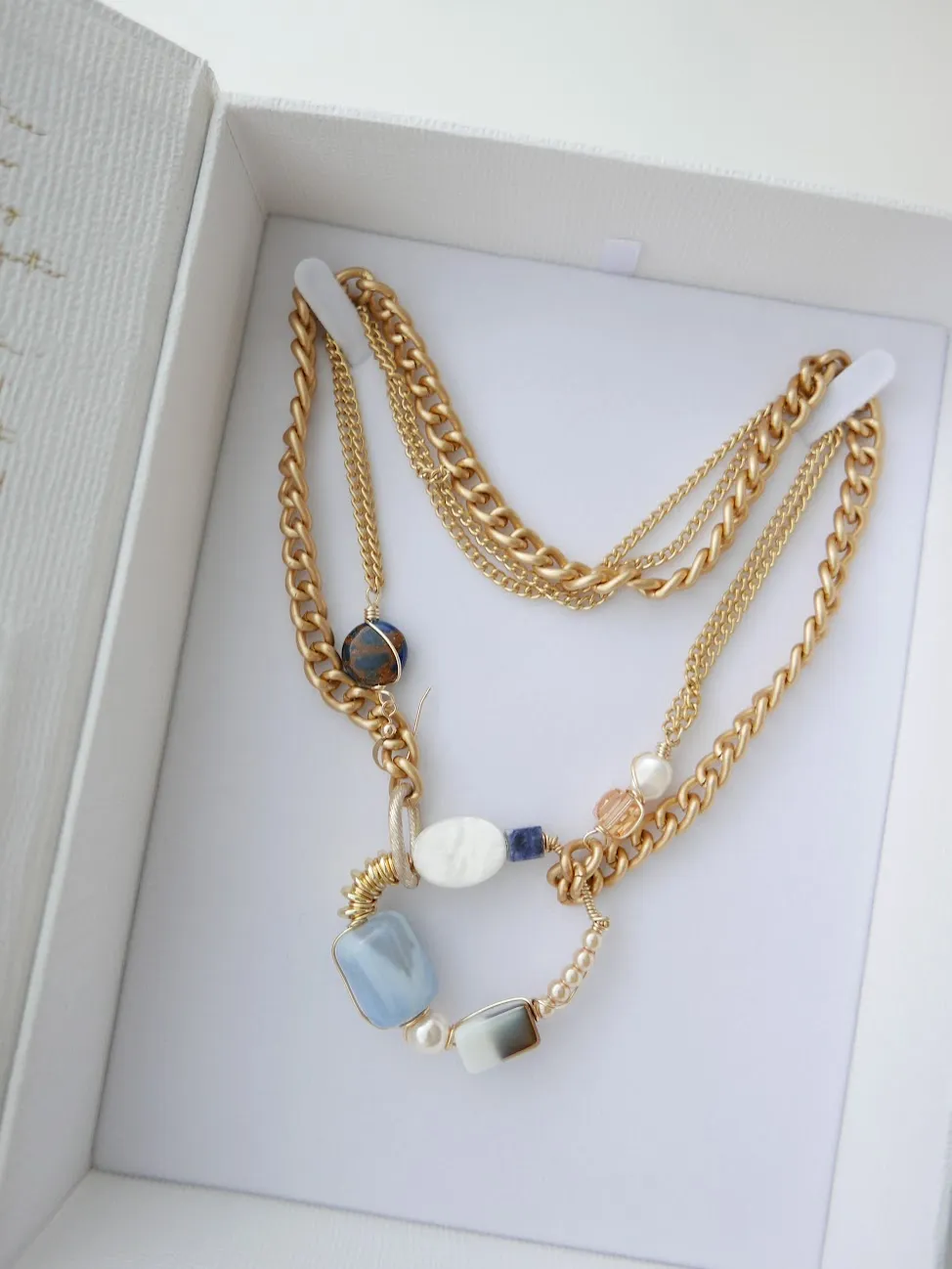 Multiway Drop Mosaic Necklace