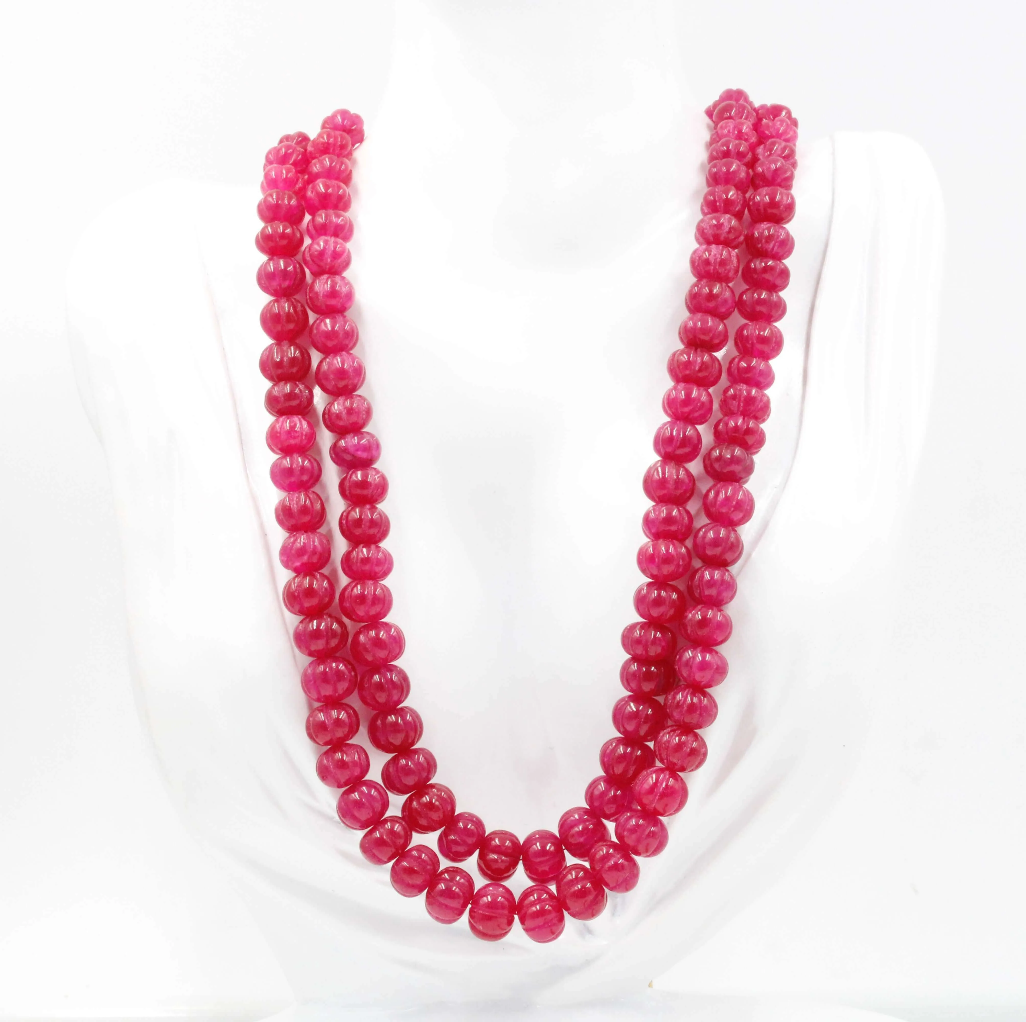 Natural Onion Skin Quartz Red Quartz Onion Skin Necklace Beaded Quartz Necklace Ruby Quartz Jewel Red Quartz Pumpkin Necklace Quartz Beads SKU:6142485