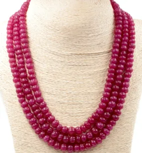 Natural Onion Skin Quartz Red Quartz Onion Skin Necklace Beaded Quartz Necklace Ruby Quartz Jewel Red Quartz Pumpkin Necklace Quartz Beads SKU:6142485