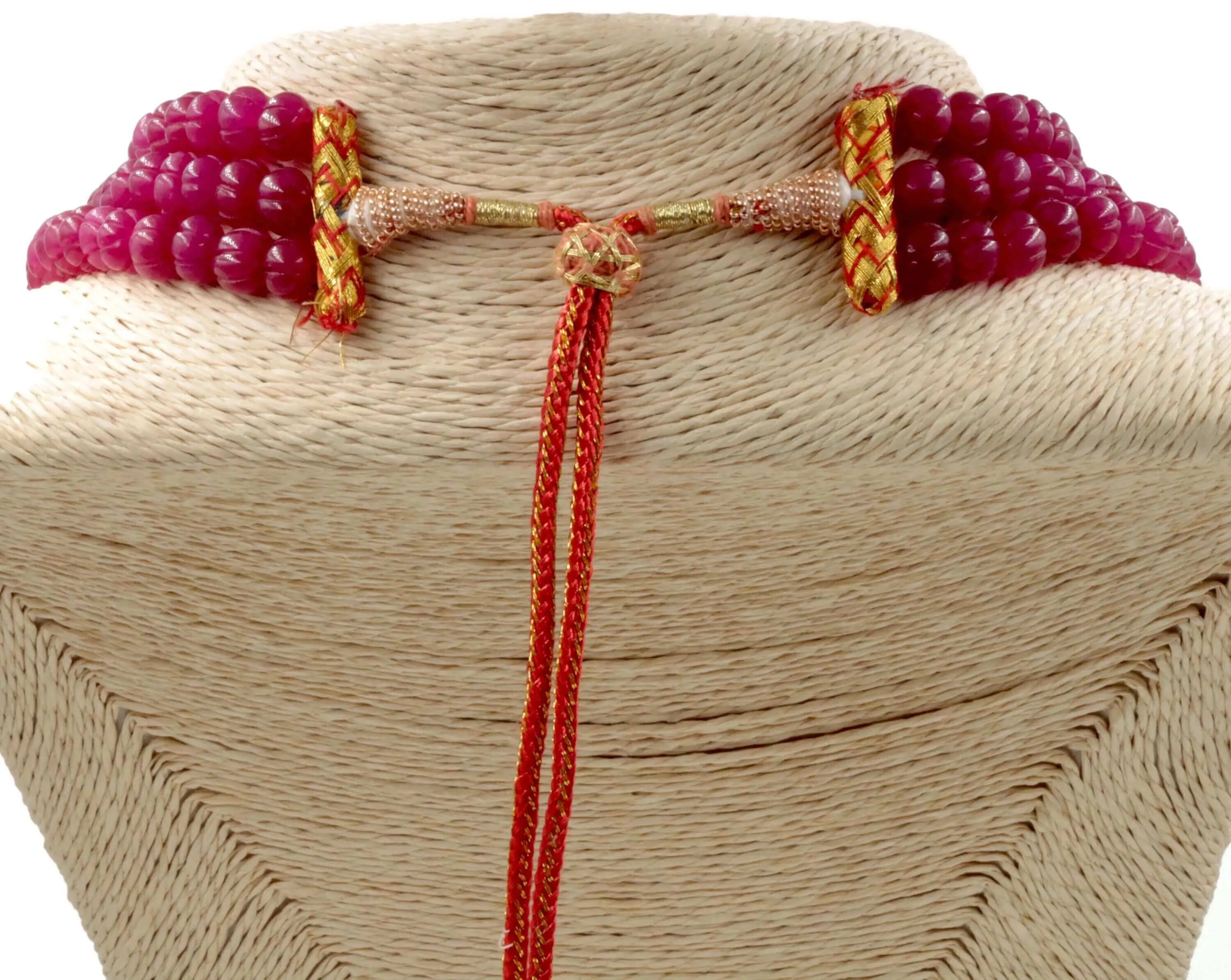Natural Onion Skin Quartz Red Quartz Onion Skin Necklace Beaded Quartz Necklace Ruby Quartz Jewel Red Quartz Pumpkin Necklace Quartz Beads SKU:6142485