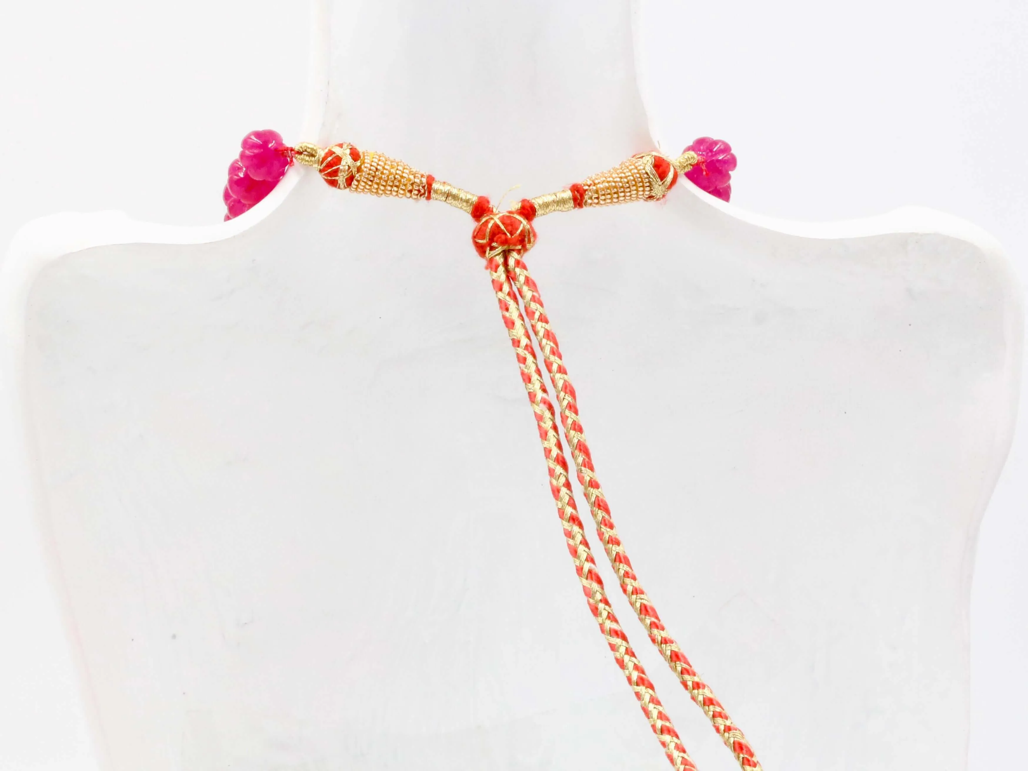 Natural Onion Skin Quartz Red Quartz Onion Skin Necklace Beaded Quartz Necklace Ruby Quartz Jewel Red Quartz Pumpkin Necklace Quartz Beads SKU:6142485