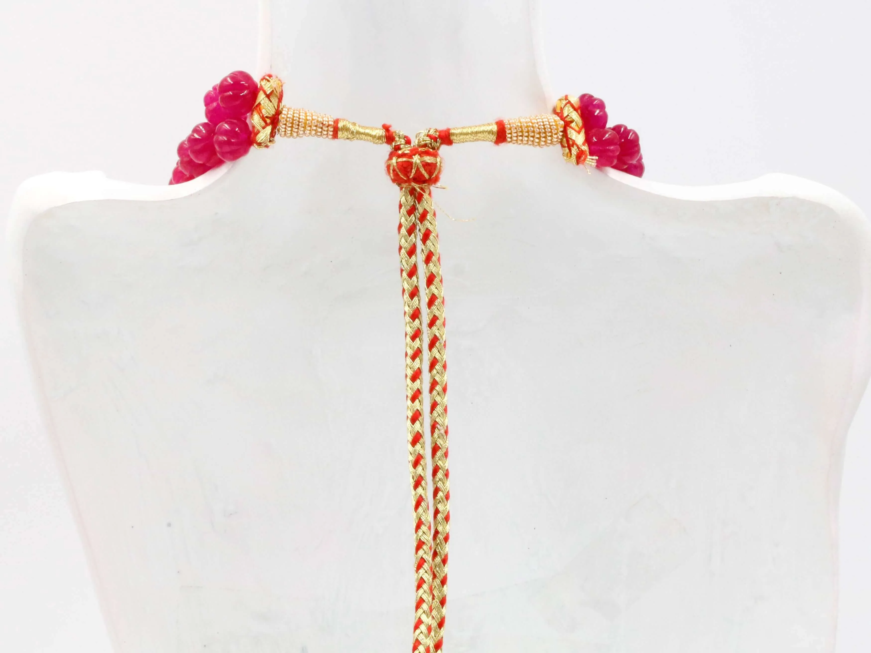 Natural Onion Skin Quartz Red Quartz Onion Skin Necklace Beaded Quartz Necklace Ruby Quartz Jewel Red Quartz Pumpkin Necklace Quartz Beads SKU:6142485