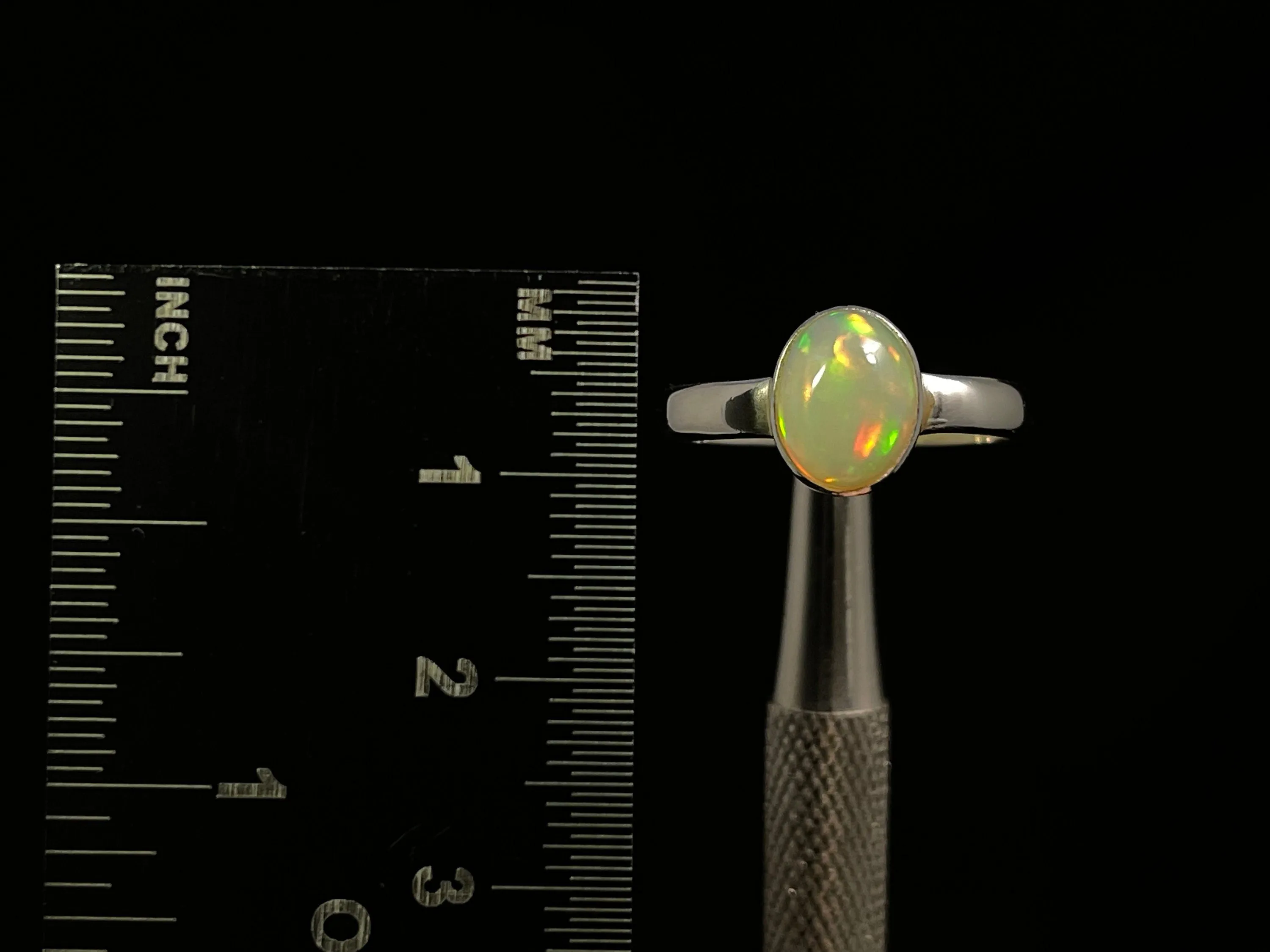 OPAL RING - Sterling Silver, Size 7 - Dainty Opal Ring, Opal Jewelry, Welo Opal, 49284