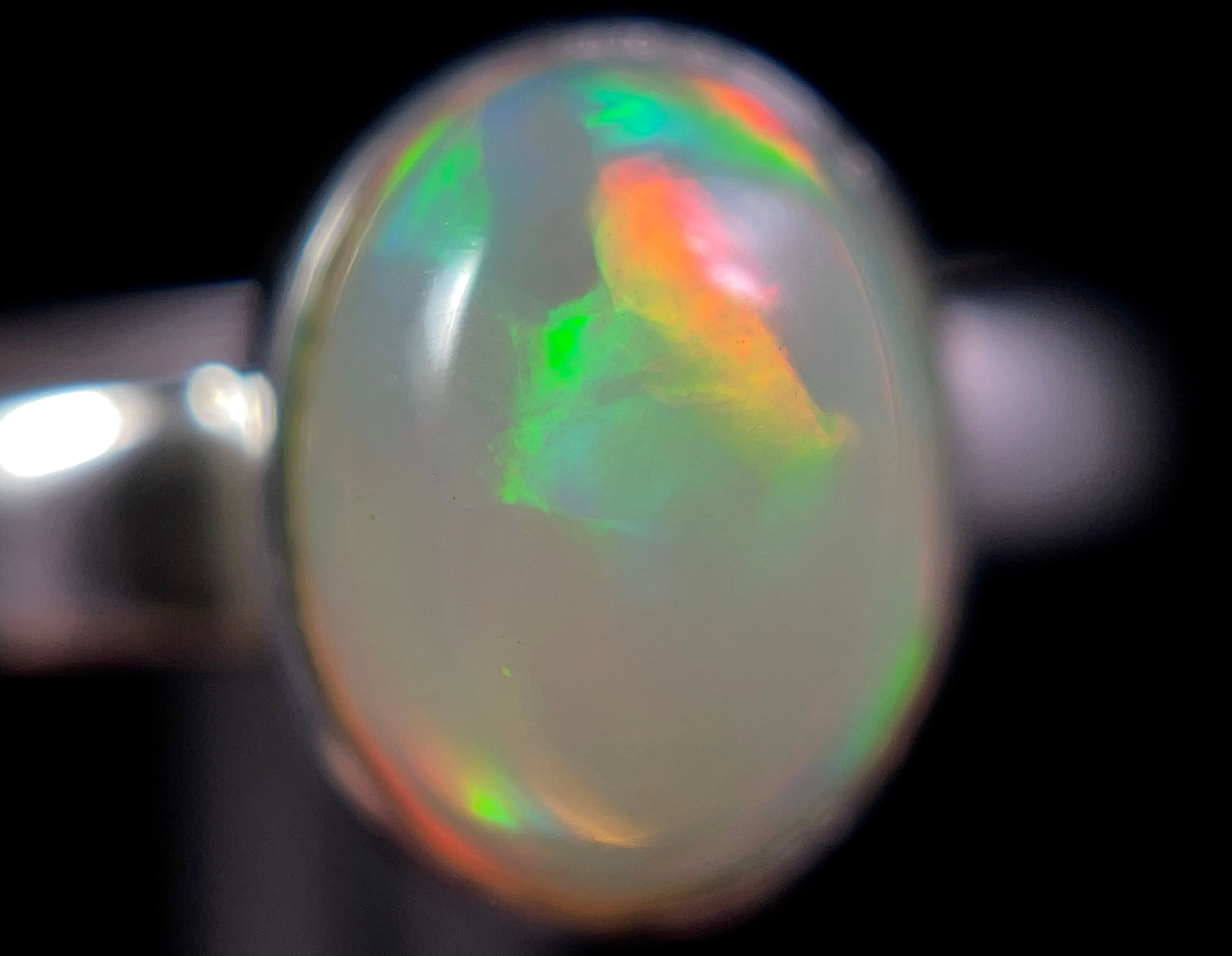 OPAL RING - Sterling Silver, Size 7 - Dainty Opal Ring, Opal Jewelry, Welo Opal, 49284