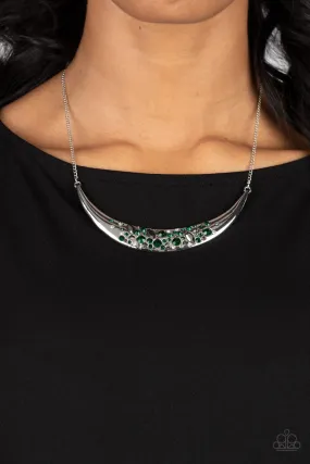 Open Door Jewelry - Bejeweled Baroness - Green Necklace - Paparazzi Accessories