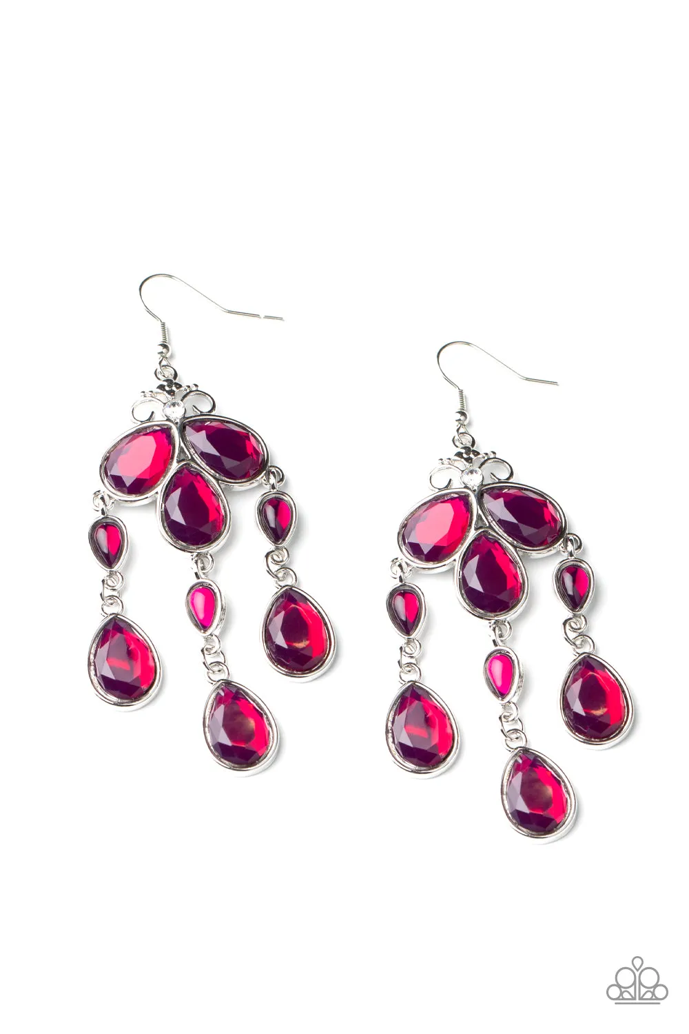 Open Door Jewelry - Clear The HEIR - Purple Earrings - Paparazzi Accessories