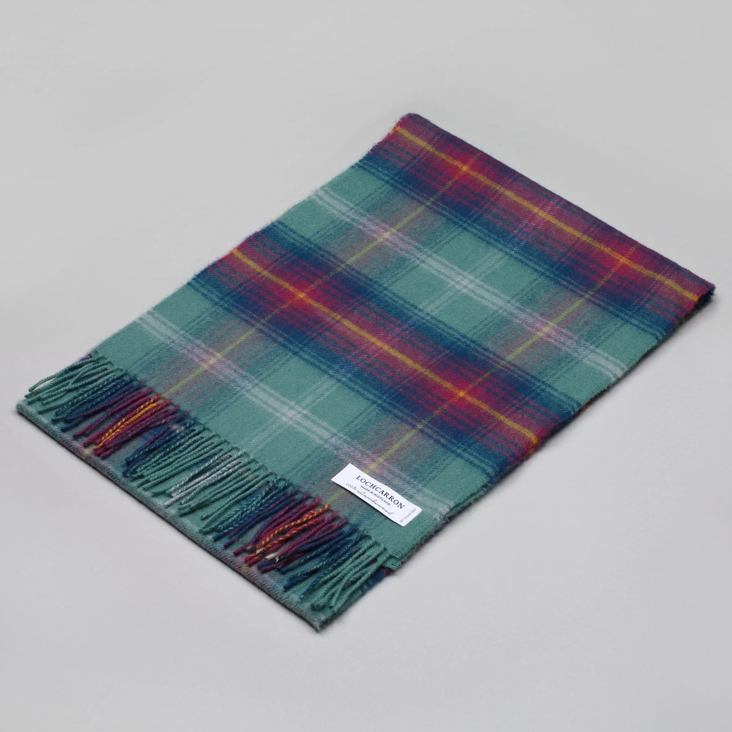 Oversized lambswool scarf in Hame Tartan