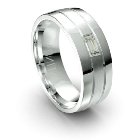 Palladium Diamond Wedding Ring (1572D)