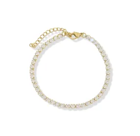 PARIS DAINTY CZ DIAMOND TENNIS BRACELET - GOLD