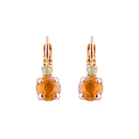 Petite Double Stone Leverback Earrings in "Butter Pecan" *Custom*