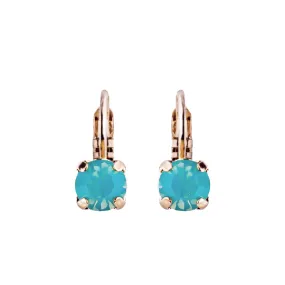 Petite Single Stone Leverback Earrings in Pacific Opal *Custom*