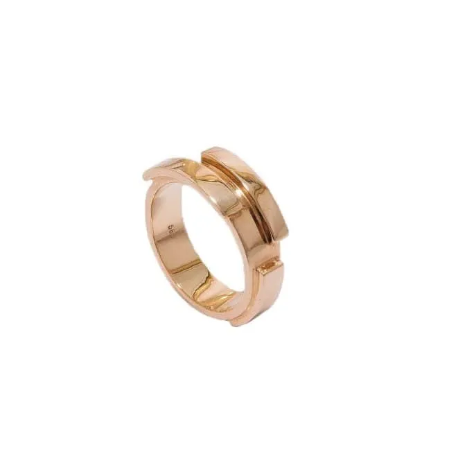 Plate 14 kt gold wedding ring