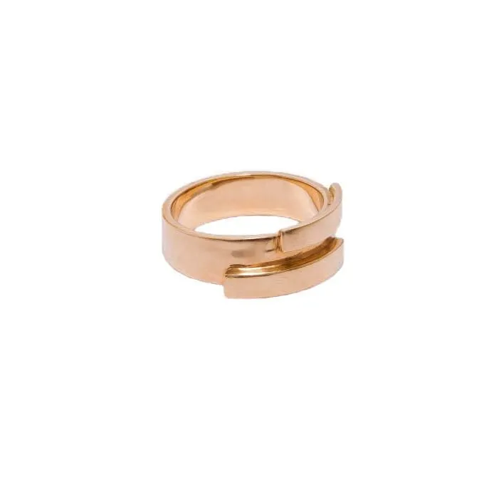 Plate 14 kt gold wedding ring